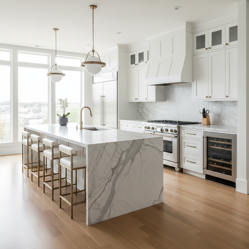 Luxury kitchen with premium Thermador-style appliances